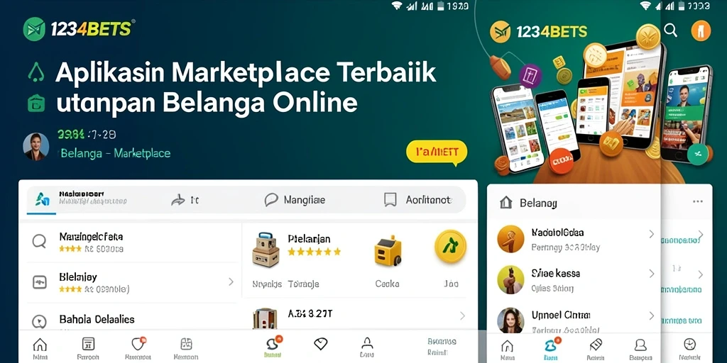 Tampilan antarmuka aplikasi 1234BETS yang modern dan fungsional.