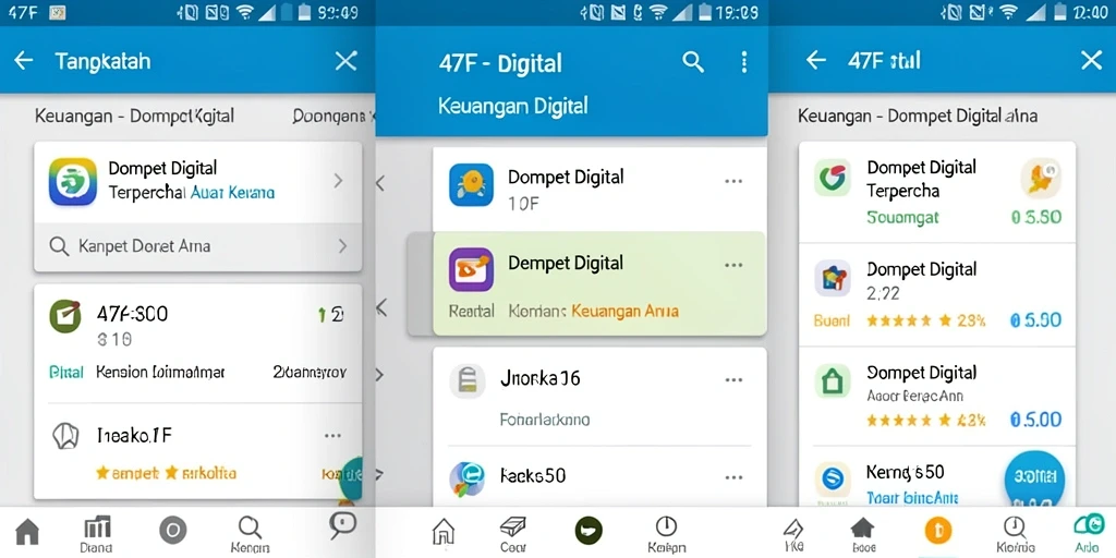 Antarmuka utama aplikasi 47F dengan fitur Dompet Digital.