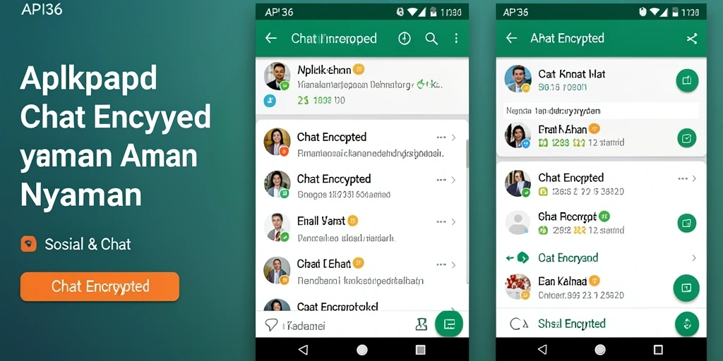 Antarmuka modern dan intuitif dari API36 untuk chatting yang aman.