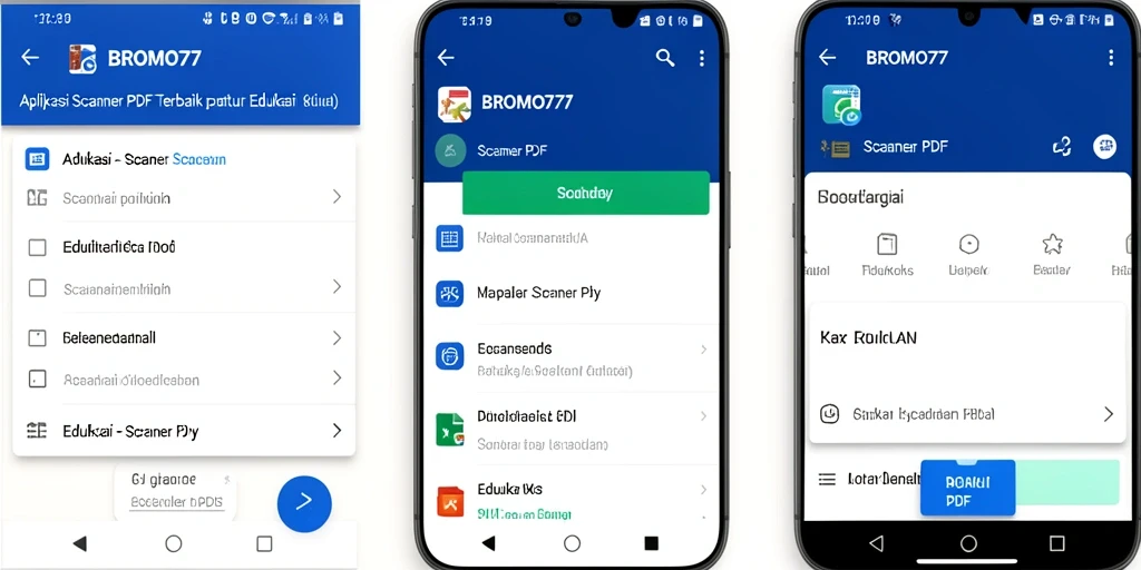 Antarmuka BROMO77 yang sederhana untuk pemindaian PDF.