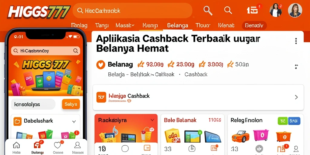 Antarmuka HIGGS777 menampilkan fitur cashback yang intuitif dan menarik.