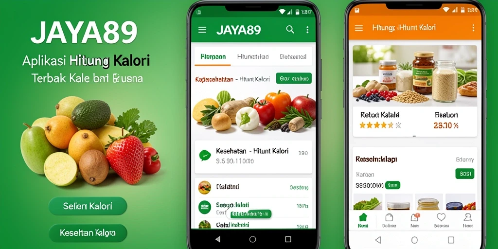 Antarmuka pengguna JAYA89 yang intuitif untuk menghitung kalori.