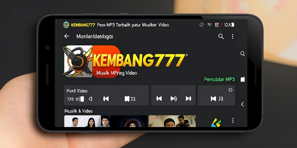 Tampilan antarmuka KEMBANG777 yang intuitif untuk Pemutar MP3.