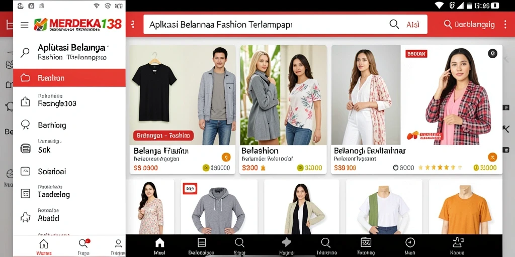 Tampilan antarmuka aplikasi MERDEKA138 yang modern dan menarik.