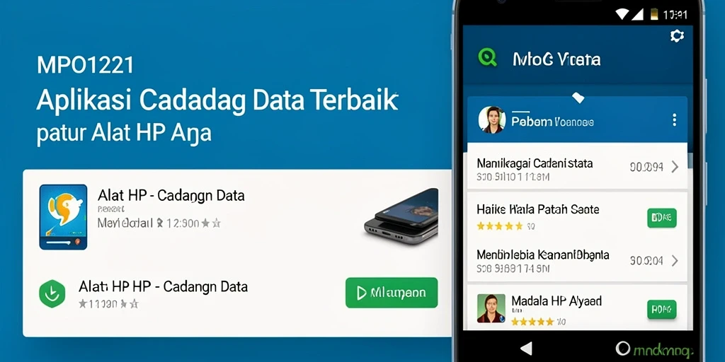 Tampilan antarmuka MPO1221 yang mudah digunakan untuk cadangan data.