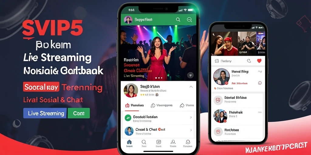 Tampilan antarmuka SVIP5 yang menarik untuk Live Streaming.