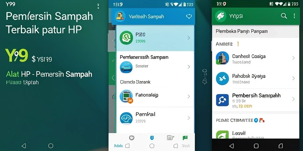 Antarmuka Y89 yang user-friendly untuk pembersihan sampah.