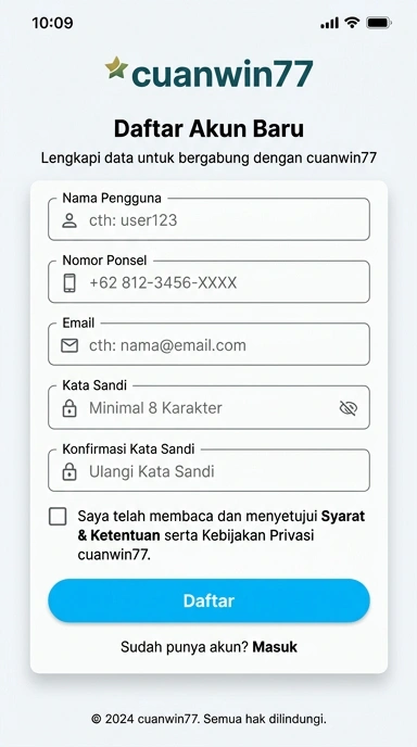 Panduan Registrasi Akun cuanwin77 untuk Pengguna Android